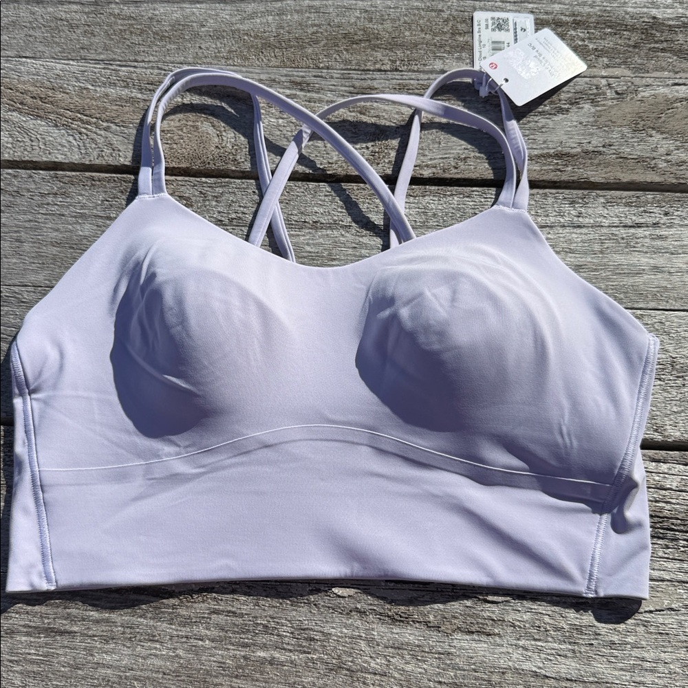 Lululemon Like a Cloud Longline Bra B/C Cup Lavender Frost size 10 NWT‎